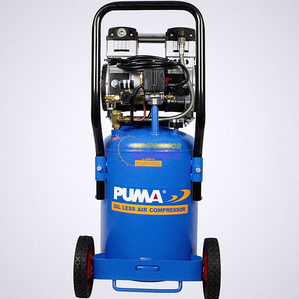 Puma 1.5 HP 8 Gallon 115V Oil Free Ultra Quiet Wheeled Portable Air Compressor